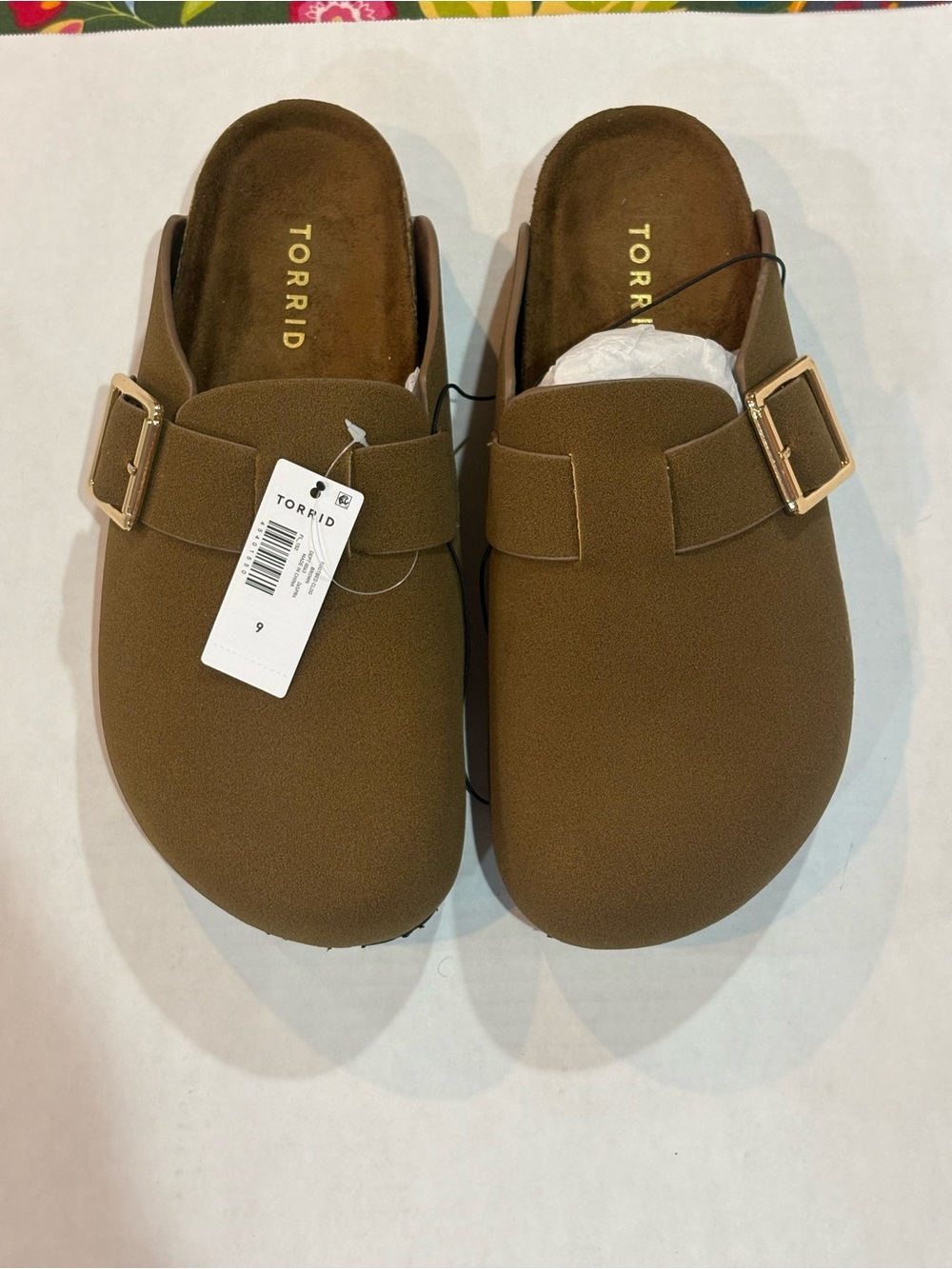 torrid Brown Adjustable Buckle Clog Mules